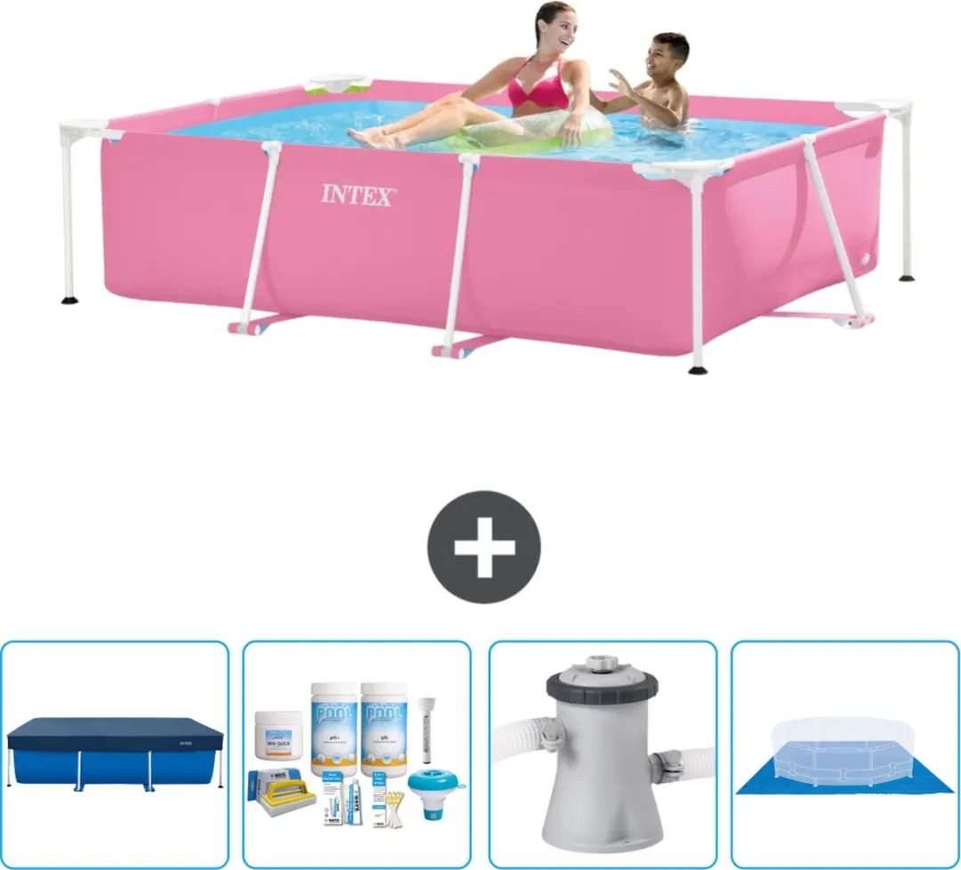 Intex Frame Zwembad 220x150x60cm Roze - 1662L - afbeelding 2 van 6