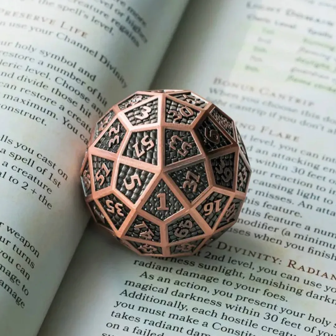 Lapi Toys D60 D&D Dobbelsteen - Metaal Brons
