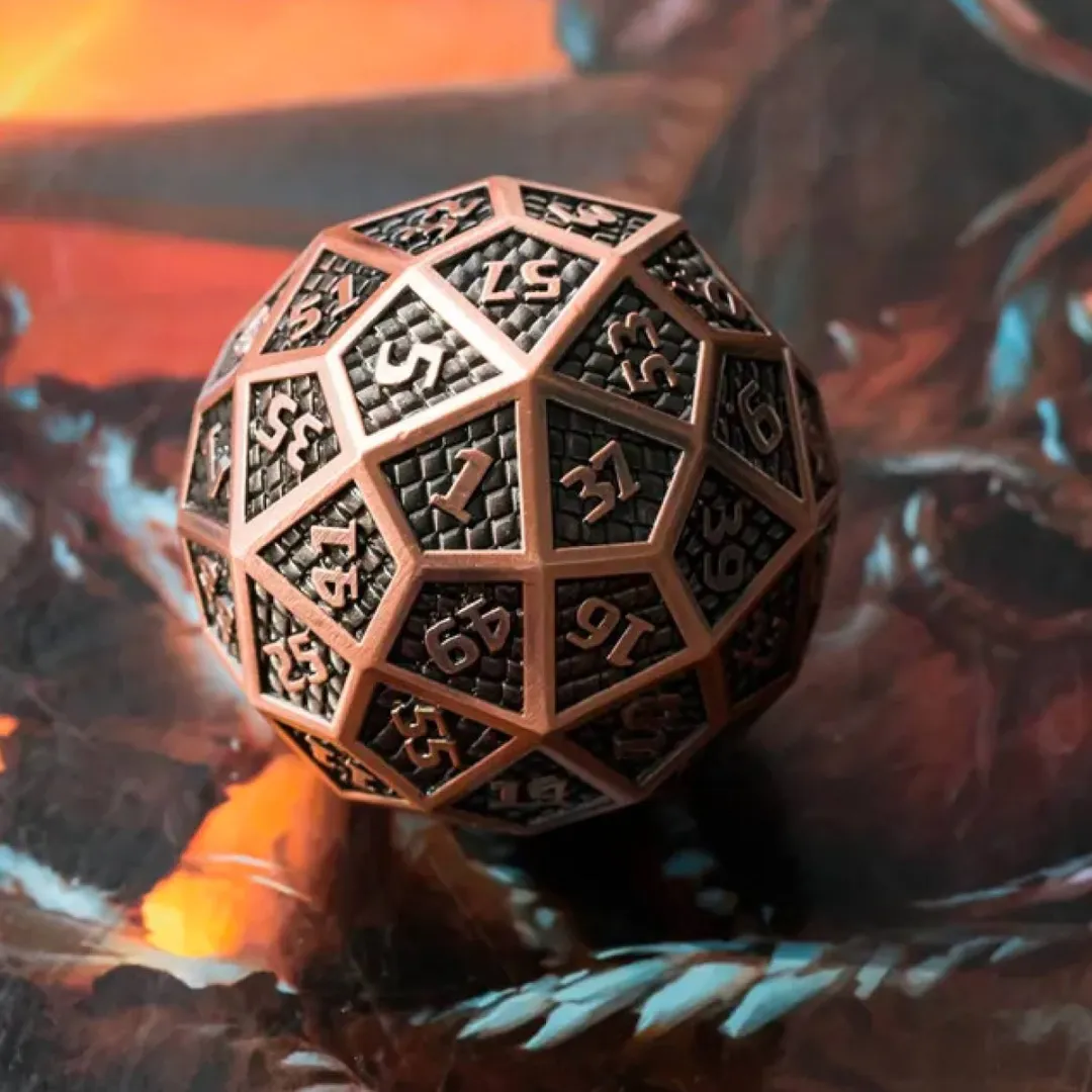 Lapi Toys D60 D&D Dobbelsteen - Metaal Brons