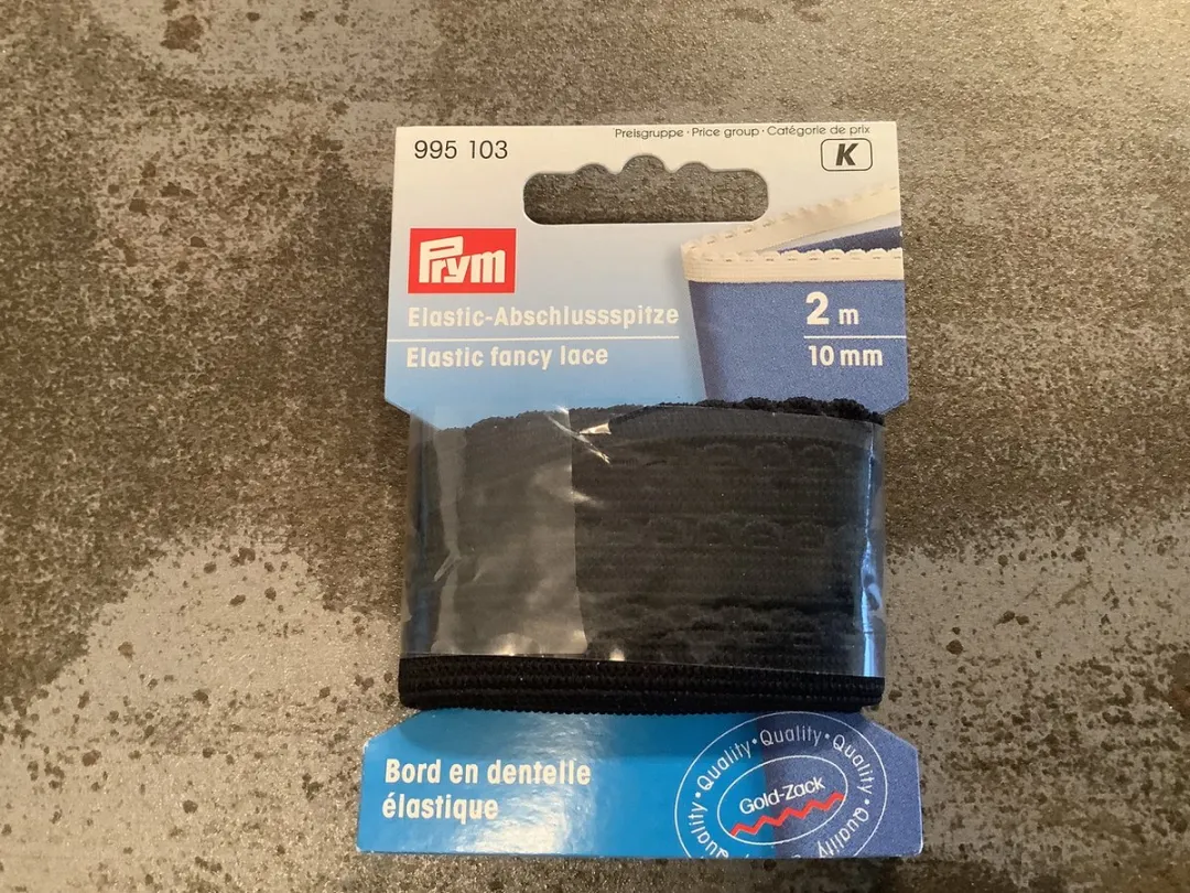 Prym Kantelastiek Zwart - 2m