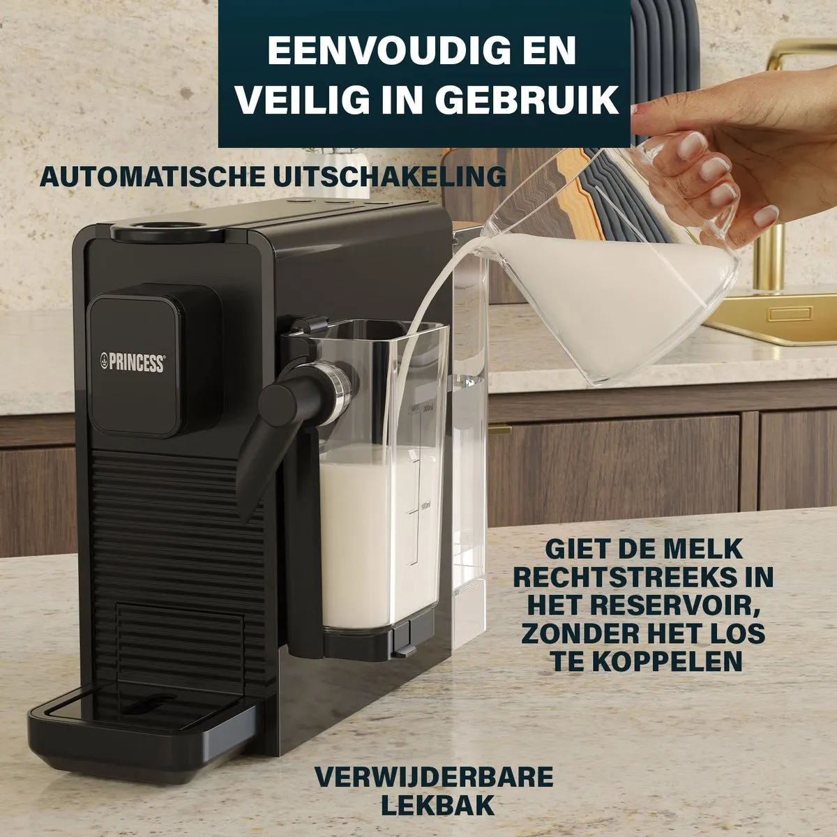 Princess Capsule Koffiemachine 249455 - Nespresso - 3 Programma's - 1400W - Multicolor