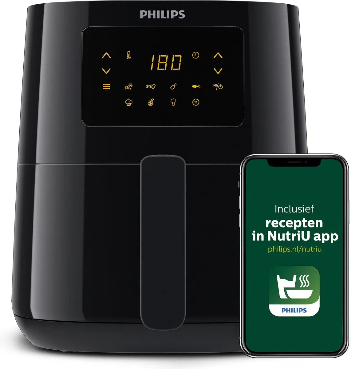 Philips Essential 3000 Series HD9252/90 Airfryer 4L - Grijs