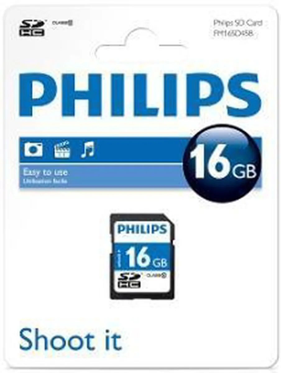 Philips SD-kaart 16GB Class 10 FM16SD45B