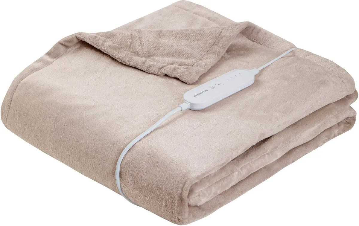 Inventum HB185T Elektrische Bovendeken 180x130cm - 4 Warmtestanden - Taupe