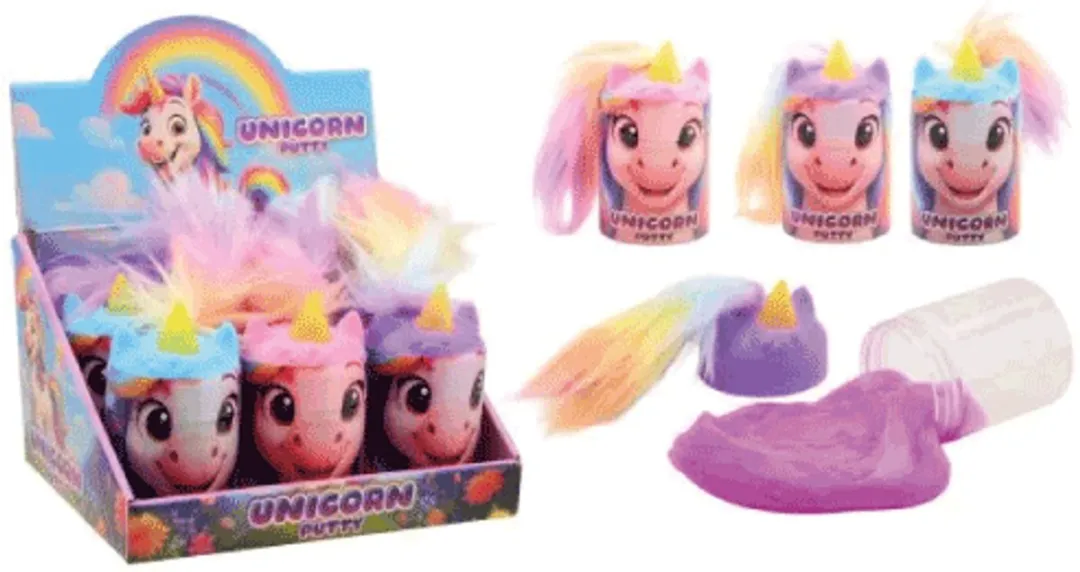 John Toys Fidget Crazy Fluffy Hair Eenhoorn Putty