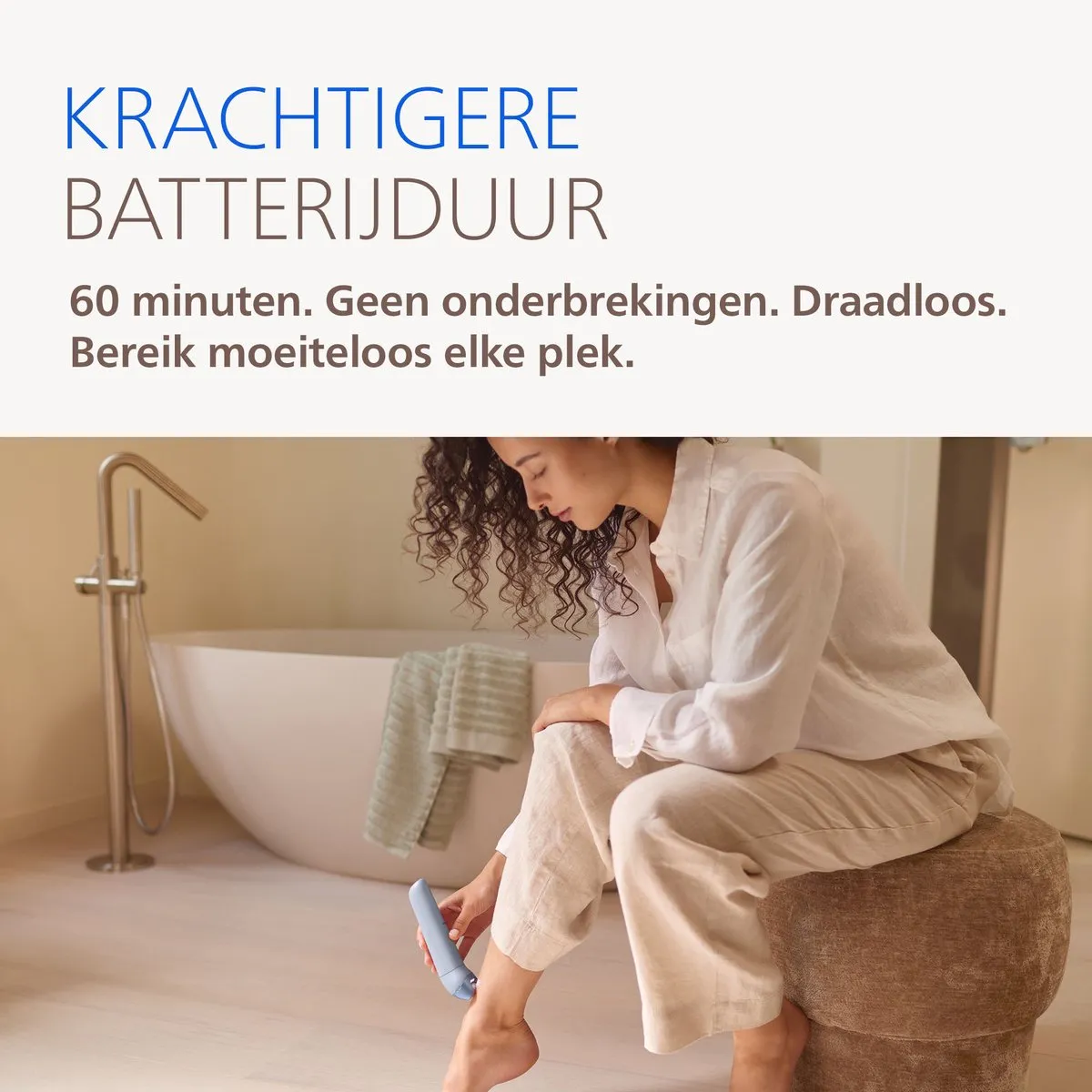 Philips Series 8000 BRE708/00 Epilator - Draadloos - 60 min - Lichtblauw - afbeelding 6 van 6
