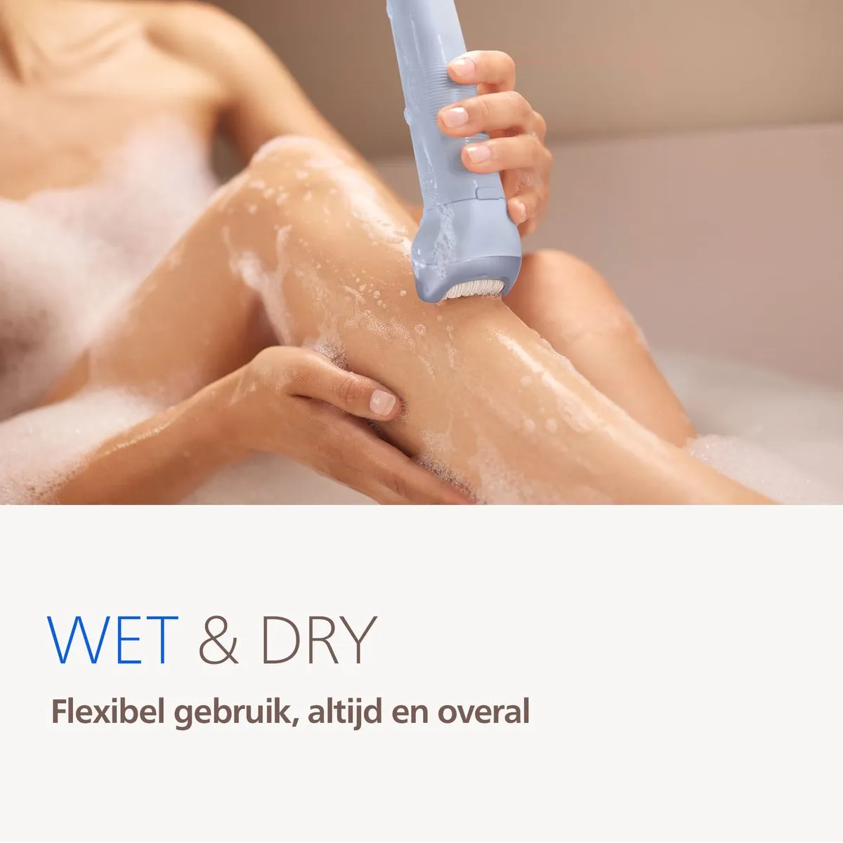 Philips Series 8000 BRE708/00 Epilator - Draadloos - 60 min - Lichtblauw