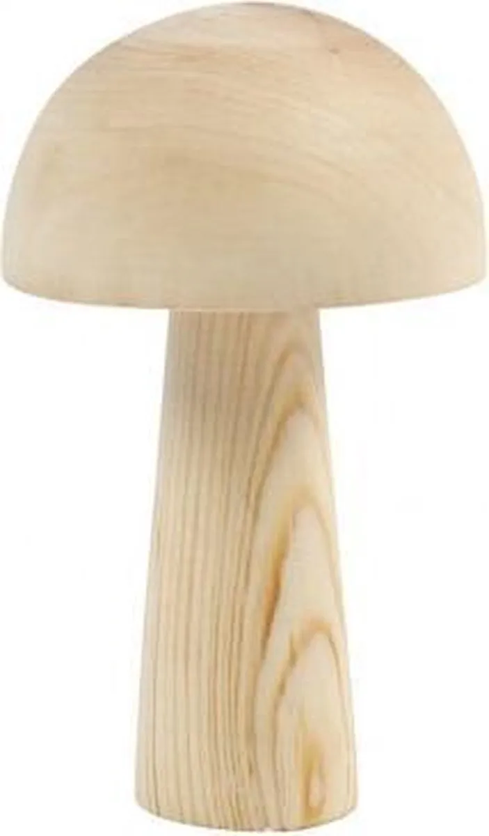 Creativ Company Houten Grote Paddestoel 14x9cm - Blank
