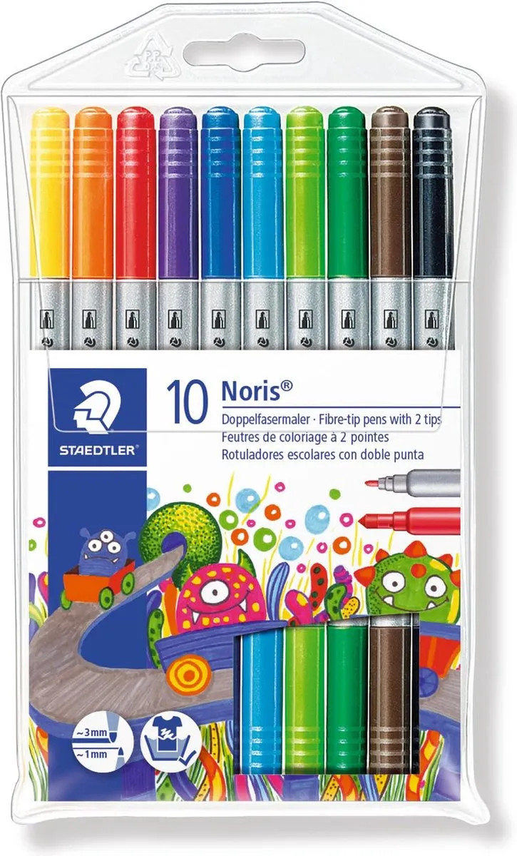 STAEDTLER Fasermarker NC 10 Stuks