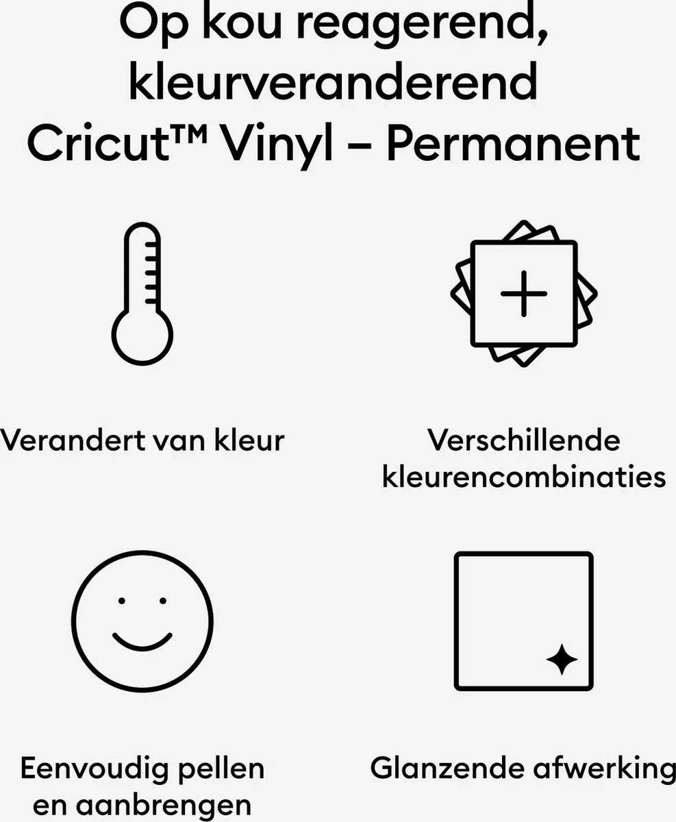 Cricut Color Change Vinyl Koud Permanent 30x60cm - Paars