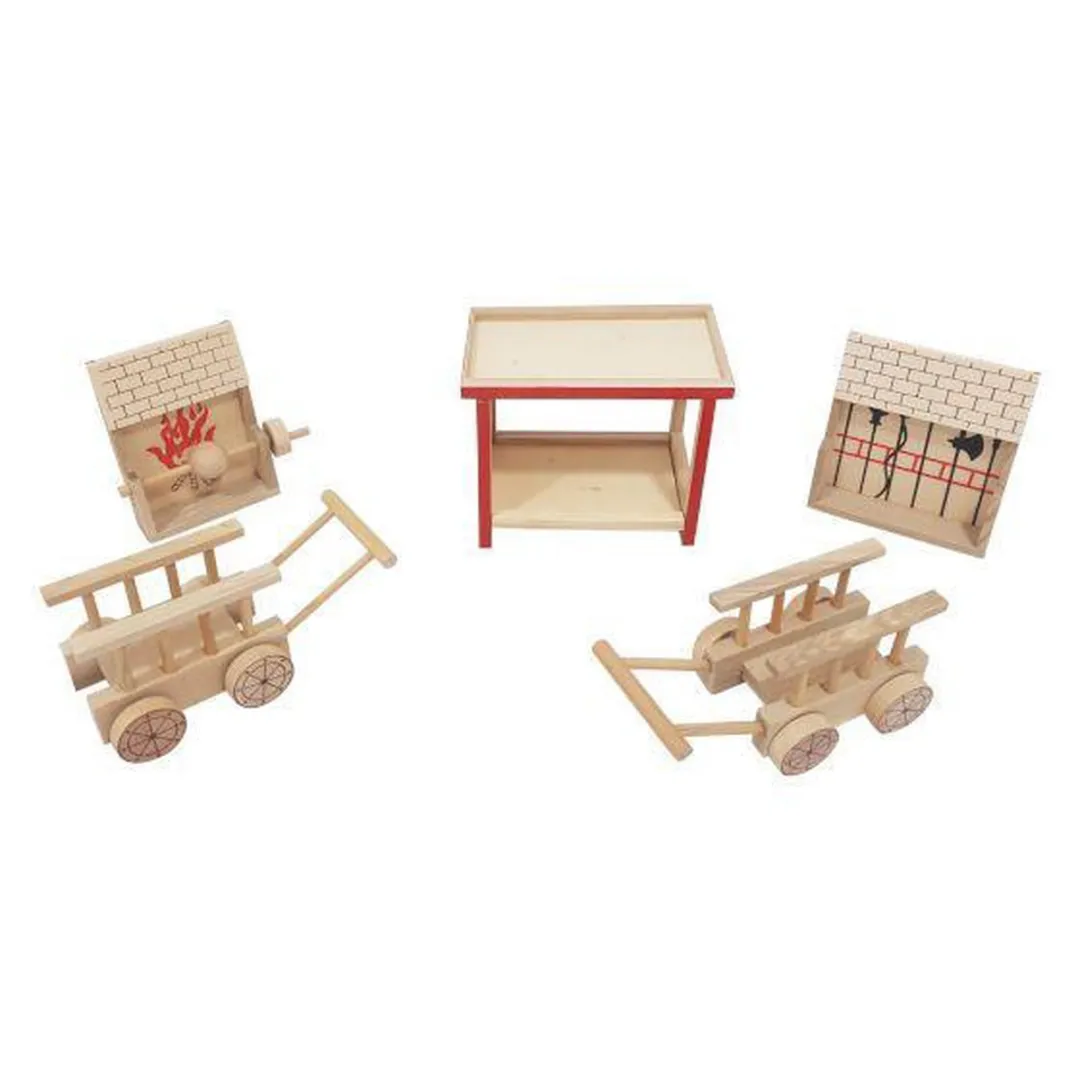 Charl's Toys Houten Kasteel 3-in-1 hz688a - Rood/Groen/Zwart