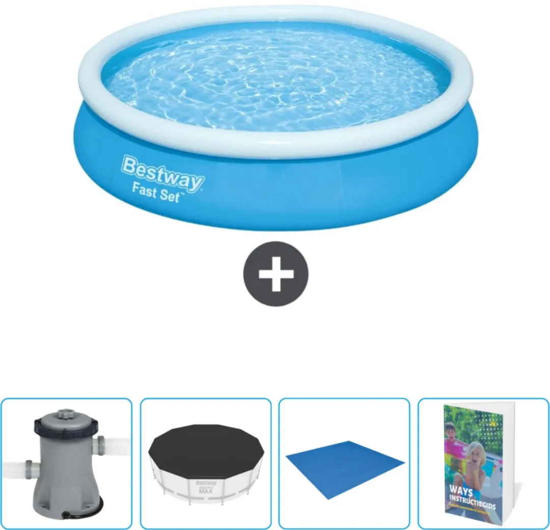 Bestway Fast Set Rond Zwembad 366x76cm Blauw