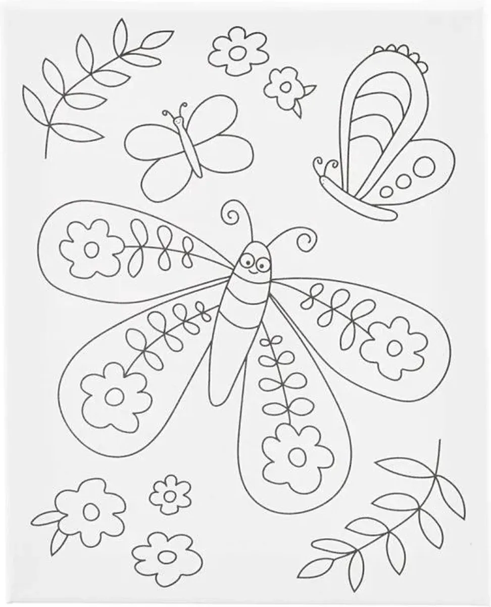 Creativ Company Schildercanvas Grote Vlinder 24x30cm