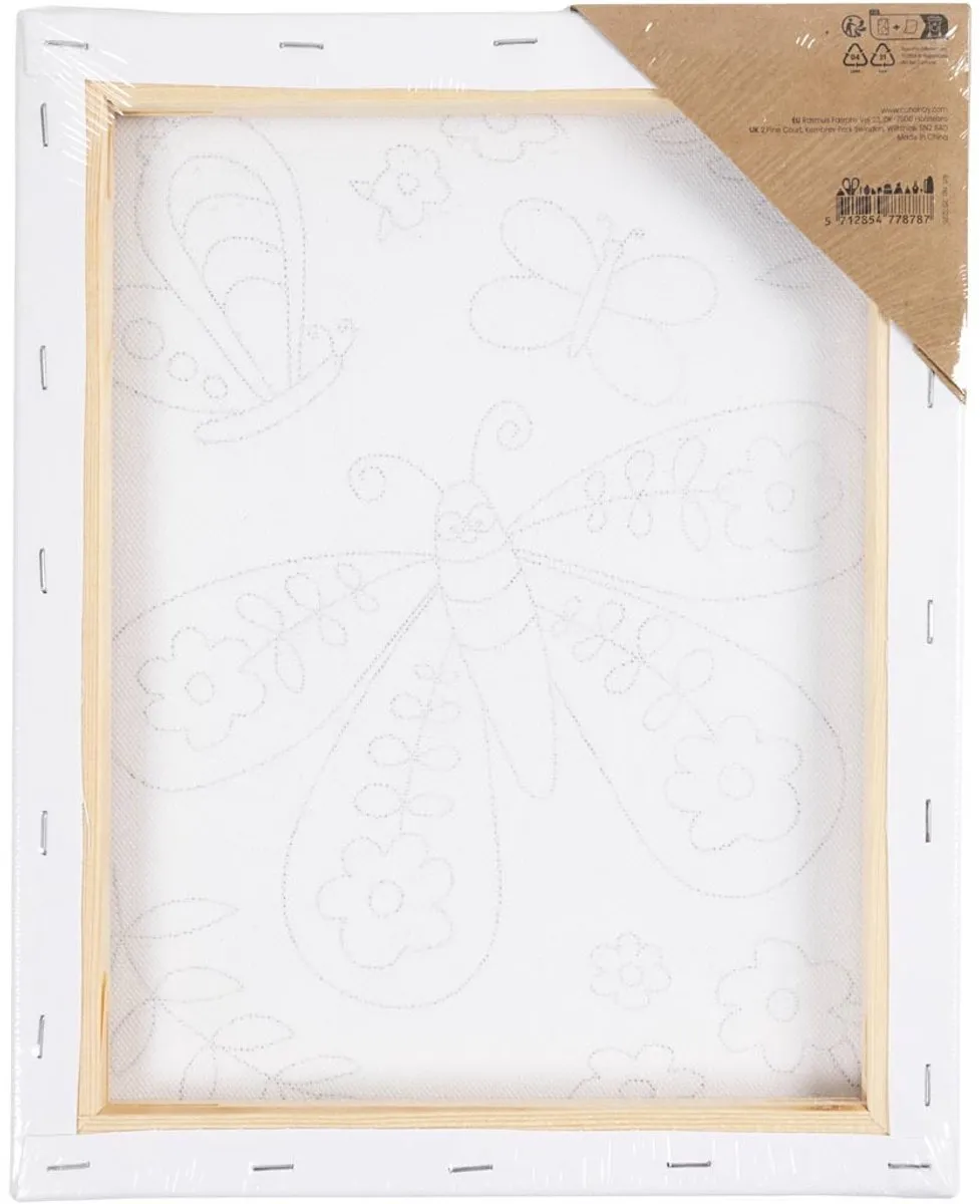 Creativ Company Schildercanvas Grote Vlinder 24x30cm - Multicolor