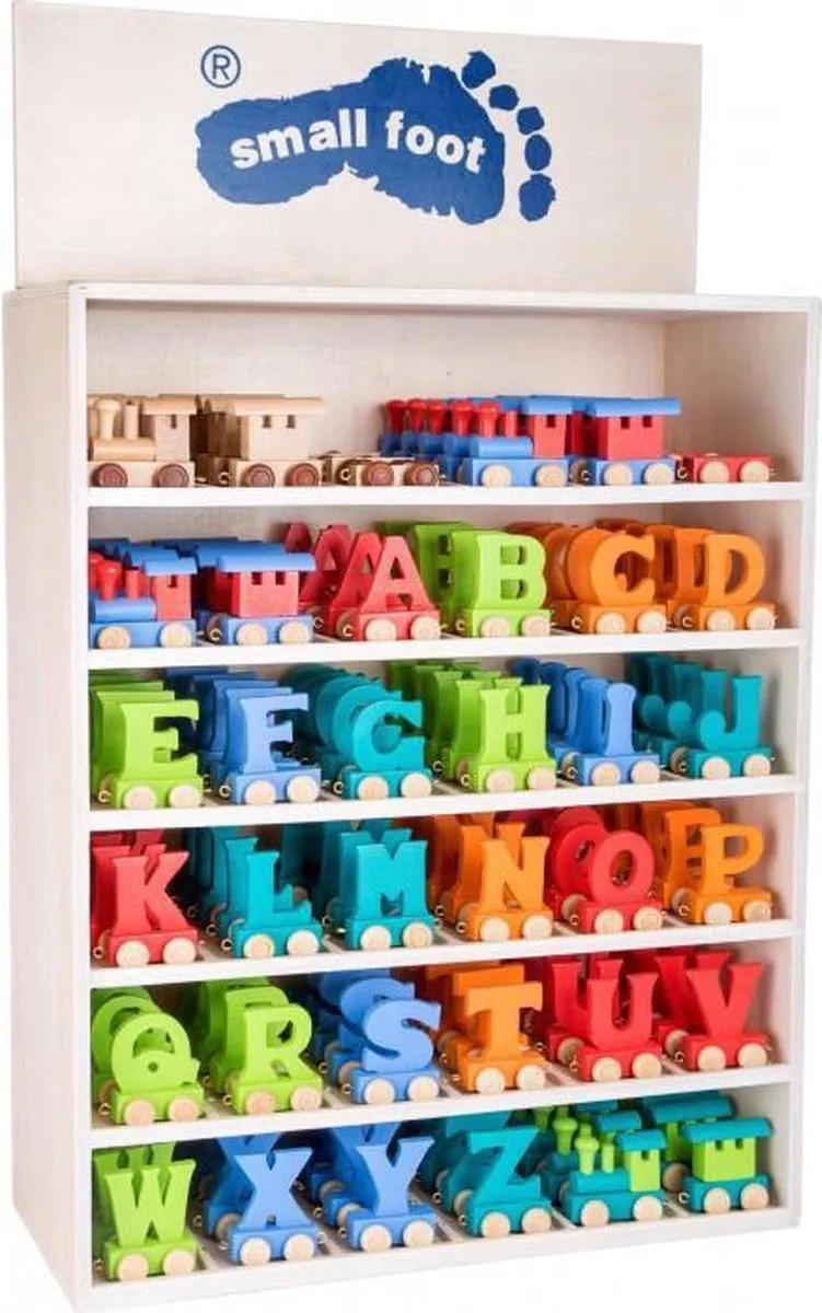 Small Foot Houten Lettertrein F - Blauw