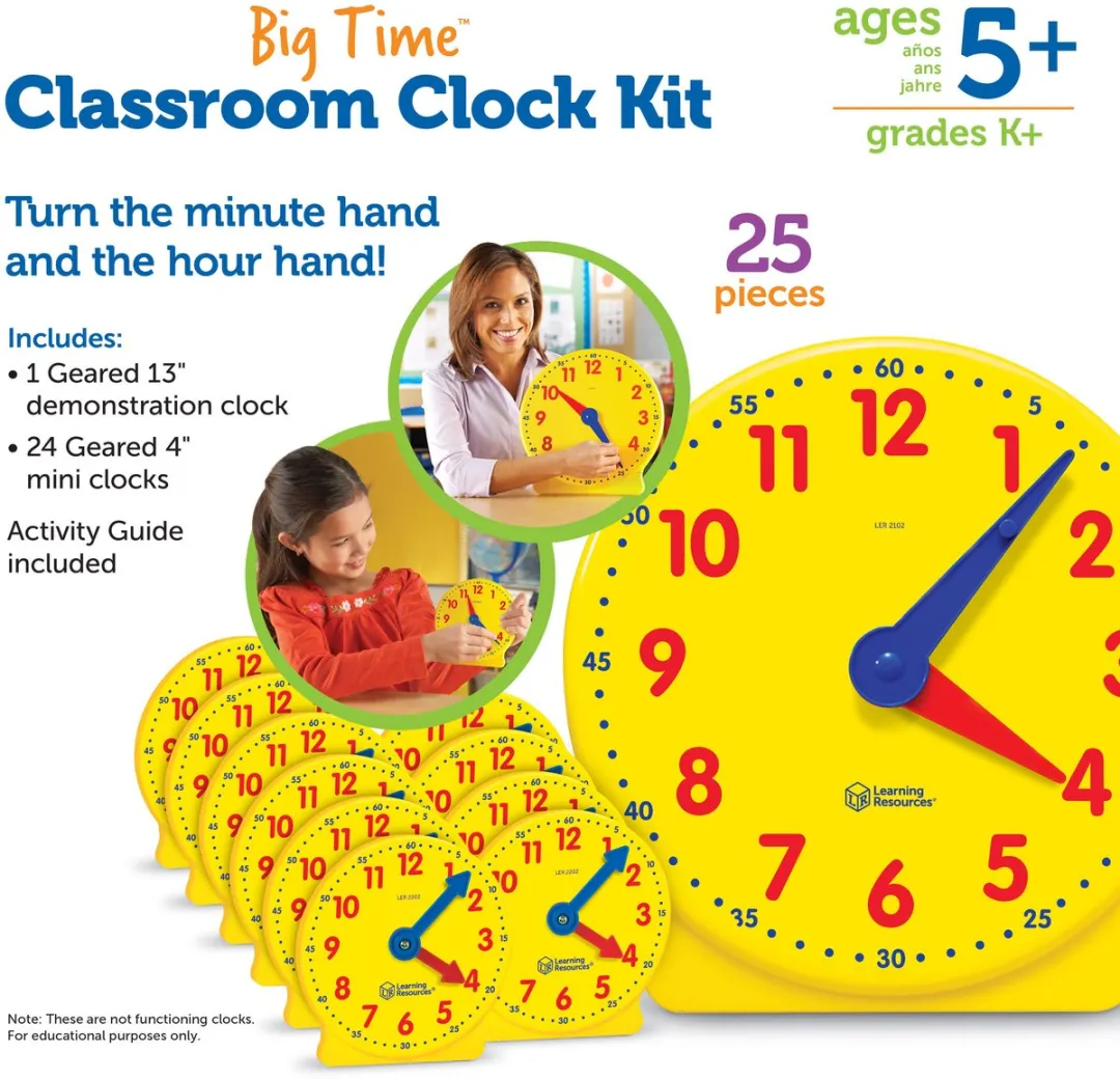 Learning Resources Big Time Klassenset - 25-delig Multicolor