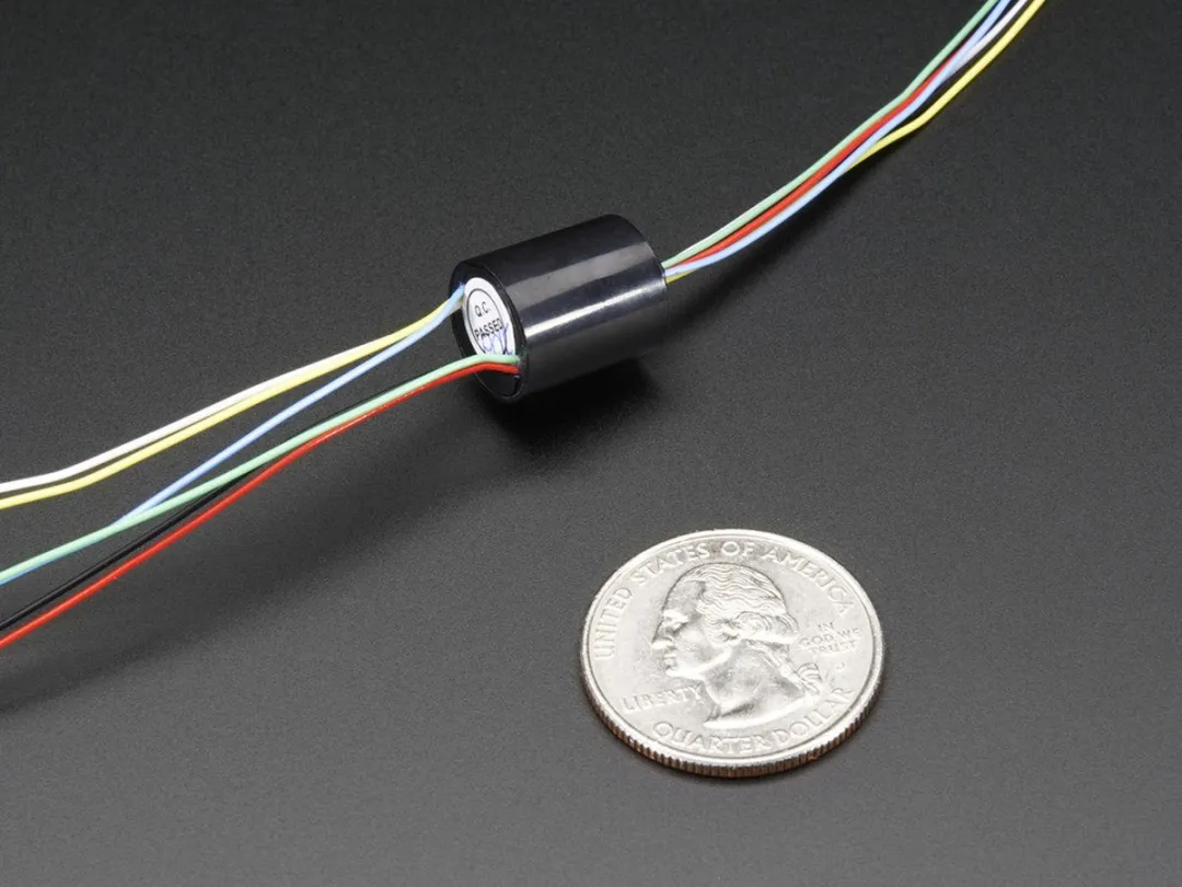 Adafruit Slip Ring Miniatuur - 12mm Ø 6-draads 240V 2A