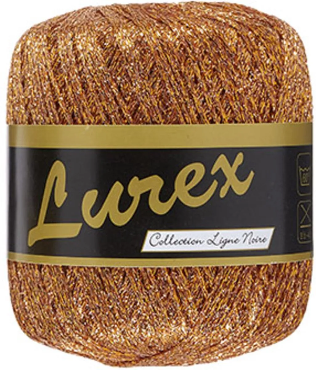 Creativ Company Lammy Yarns Collection Ligne Noir Lurex/Glitter Brons
