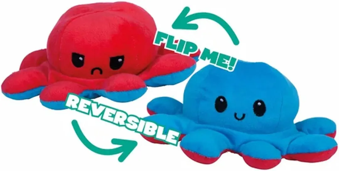 Eddy Toys Octopus Mood Pluche Knuffel - 15 cm Multi