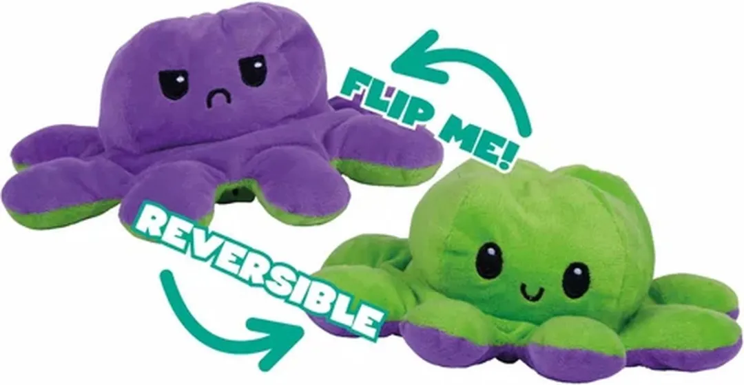 Eddy Toys Octopus Mood Pluche Knuffel - 15 cm Multi