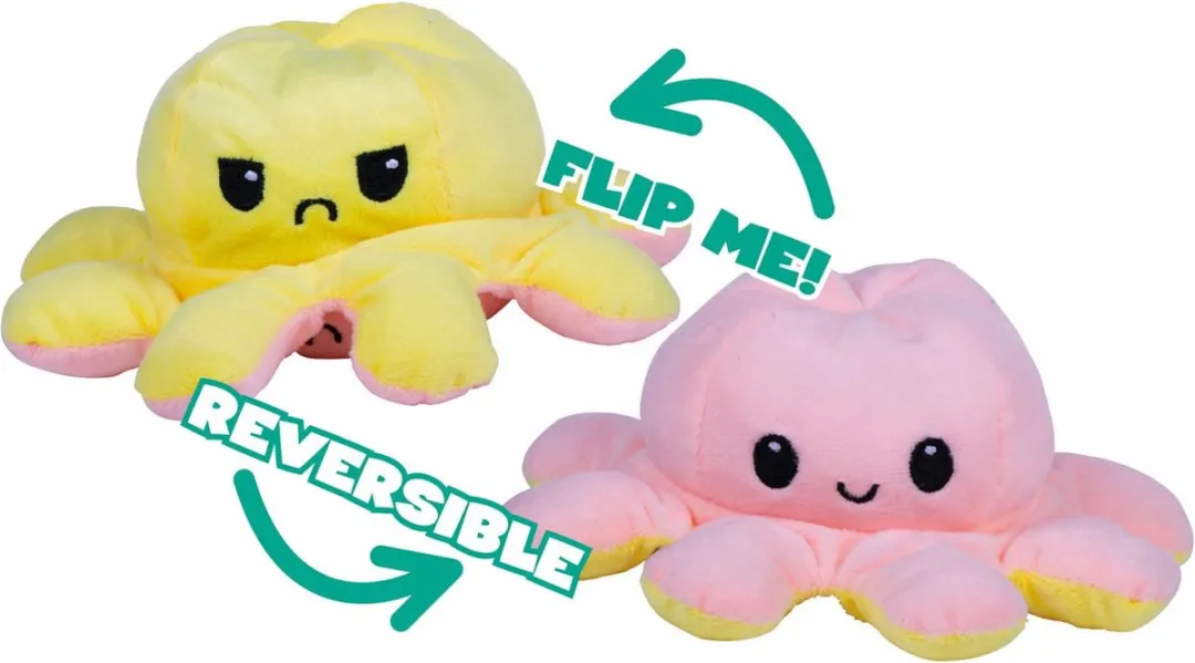 Eddy Toys Octopus Mood Pluche Knuffel - 15 cm Multi