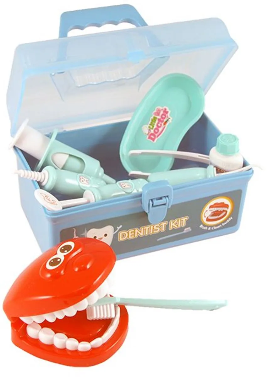 Johntoy Tandarts Speelset 10-delig - Blauw - afbeelding 6 van 6
