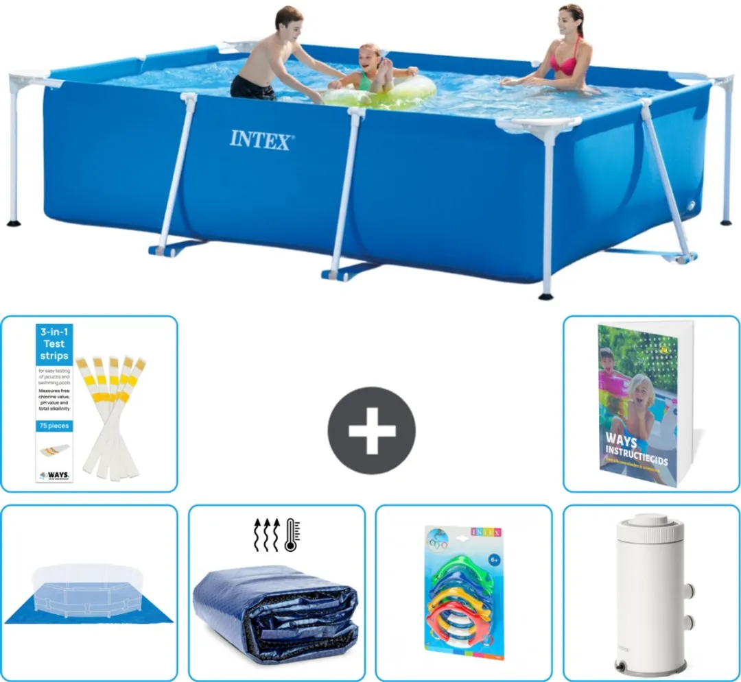 Intex Frame Zwembad 300x200x75cm Blauw - 7-delig - afbeelding 2 van 6