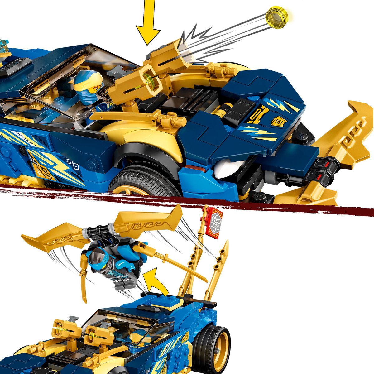 LEGO Jay en Nya’s racewagen EVO - 71776
