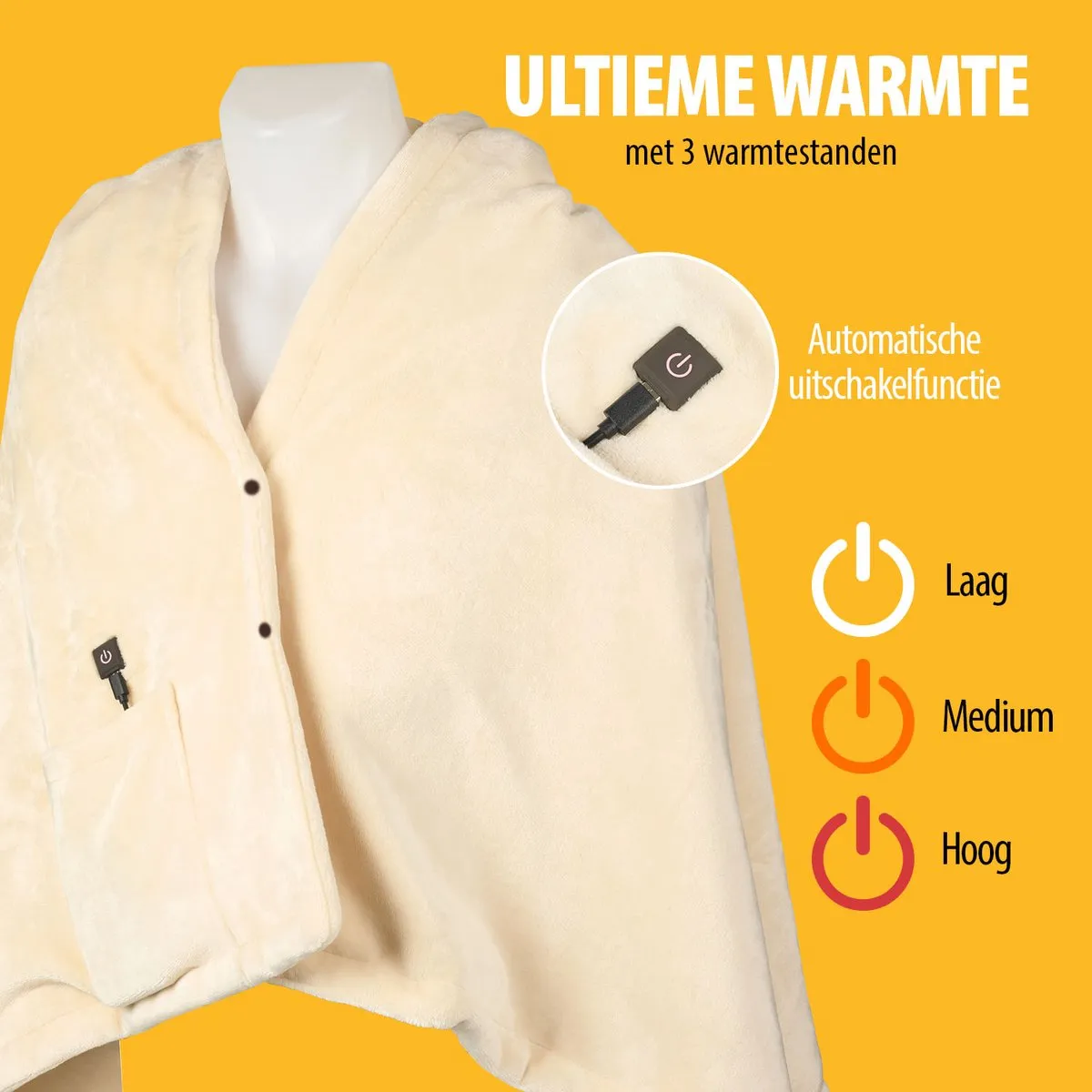 Tristar BW-4787 Draadloos Warmtedeken 100W - 150x80cm - 6 standen
