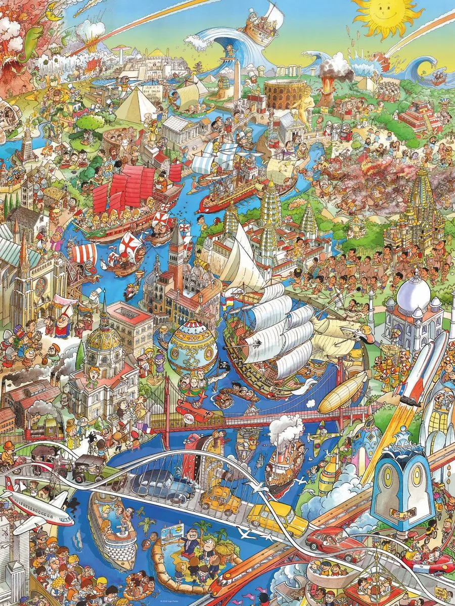 Heye History River van Prades Legpuzzel 1500 Stuks - Multicolor
