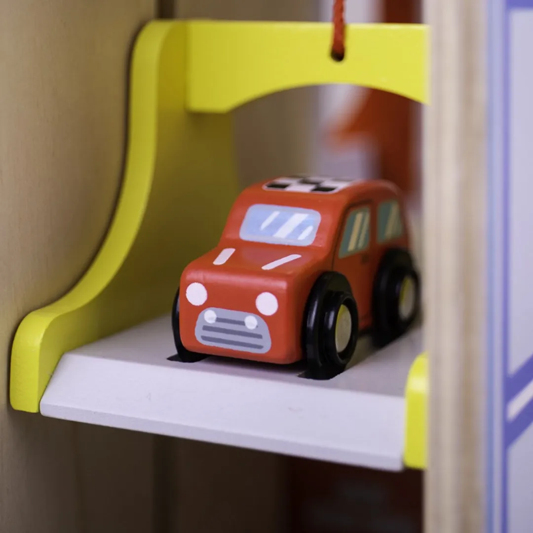 BIGJIGS Houten Garage Park&Play JT153 - Multikleuren