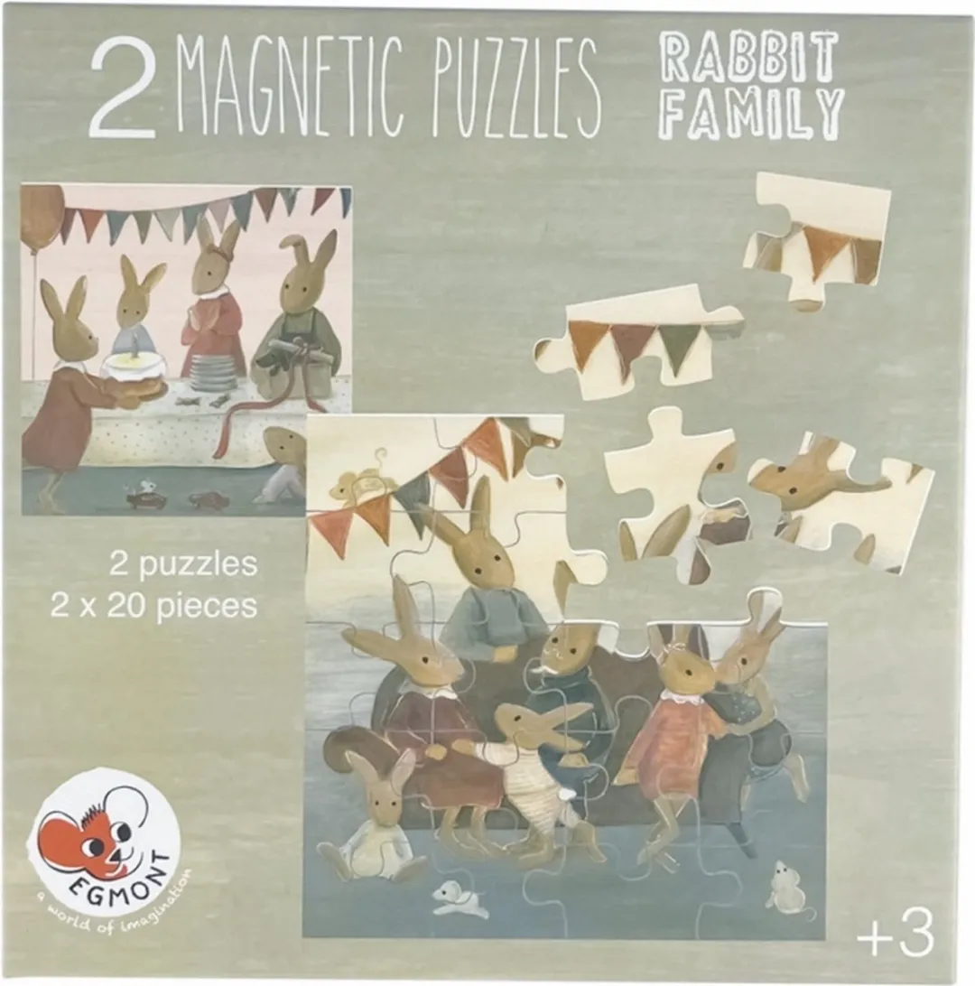 Egmont Toys Magneetpuzzel Konijn 20-delig Multicolor