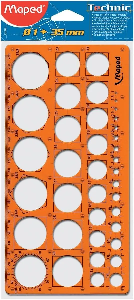 Maped Cirkelsjabloon 1-35mm