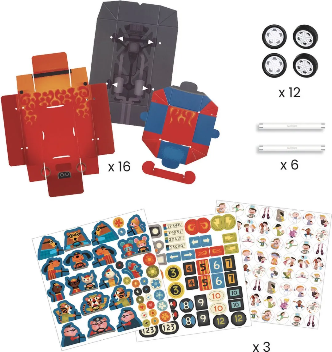 Djeco Grand Prix Knutselset - Multicolor
