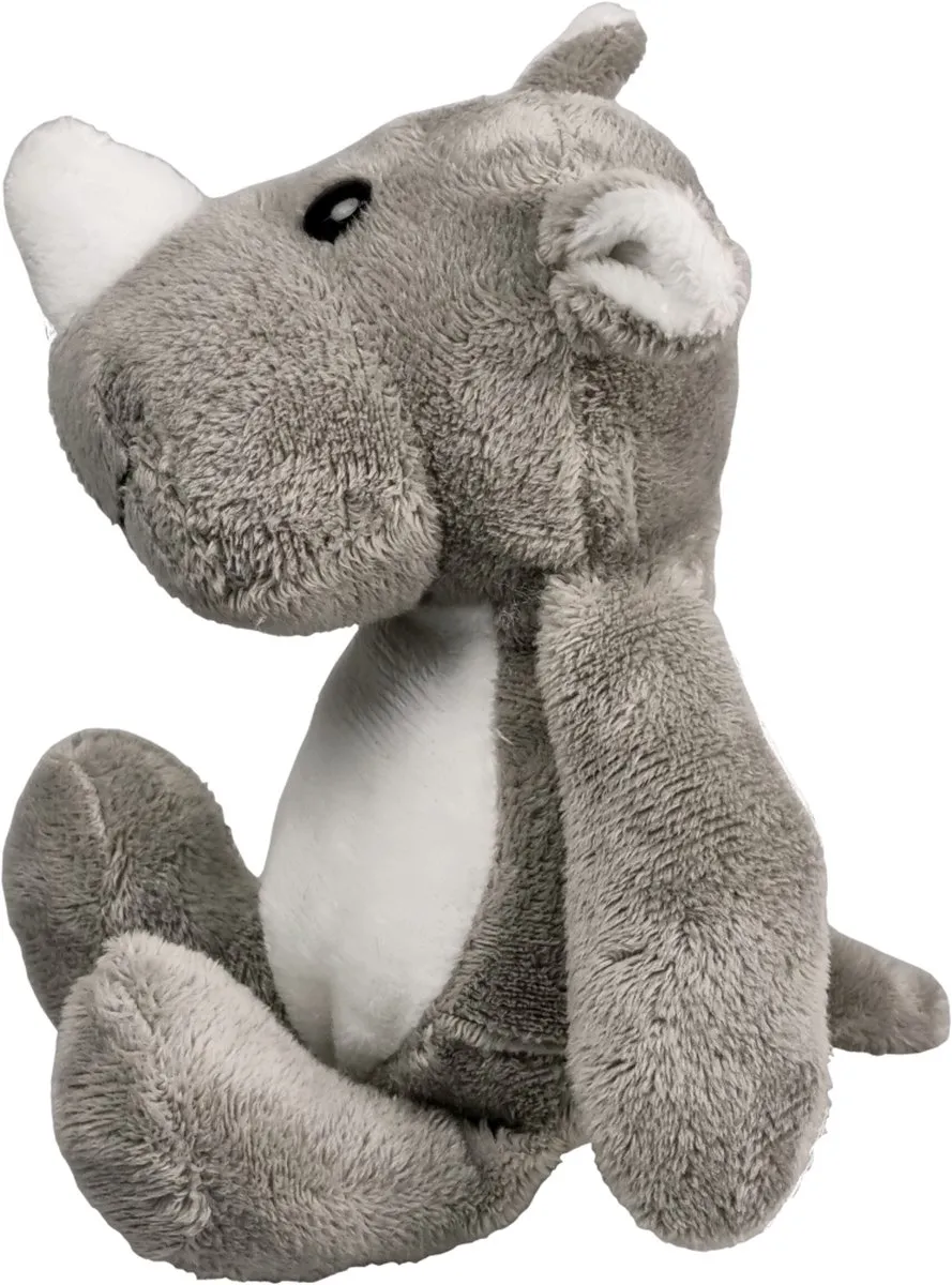 Unitoys Zittende Neushoorn Knuffel - 21cm - Grijs