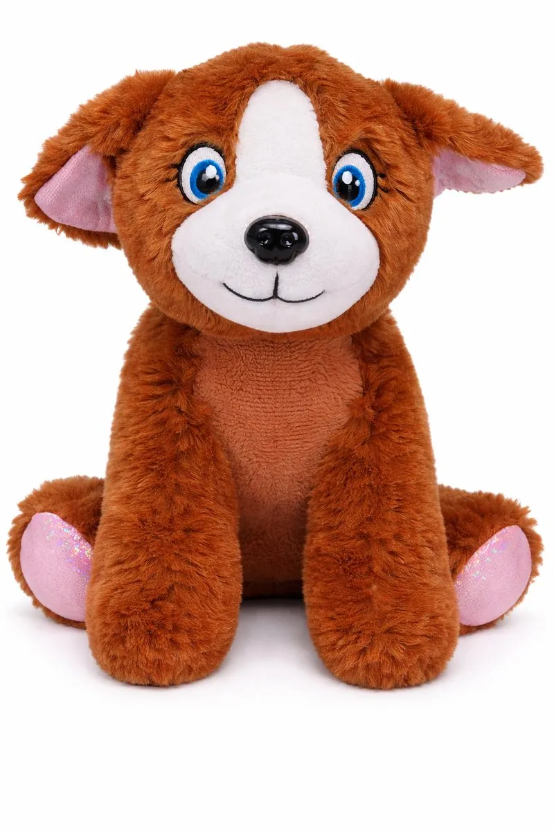 Topknuffels Hond met Roze Glitters Pluche 22cm