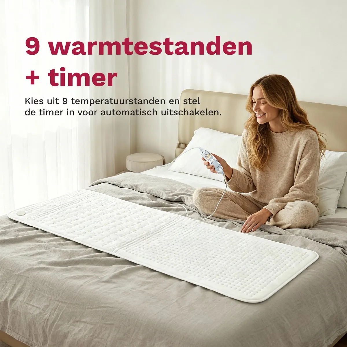 Inventum HN197V Elektrische Onderdeken 160x80cm - 9 Warmtestanden - Wit