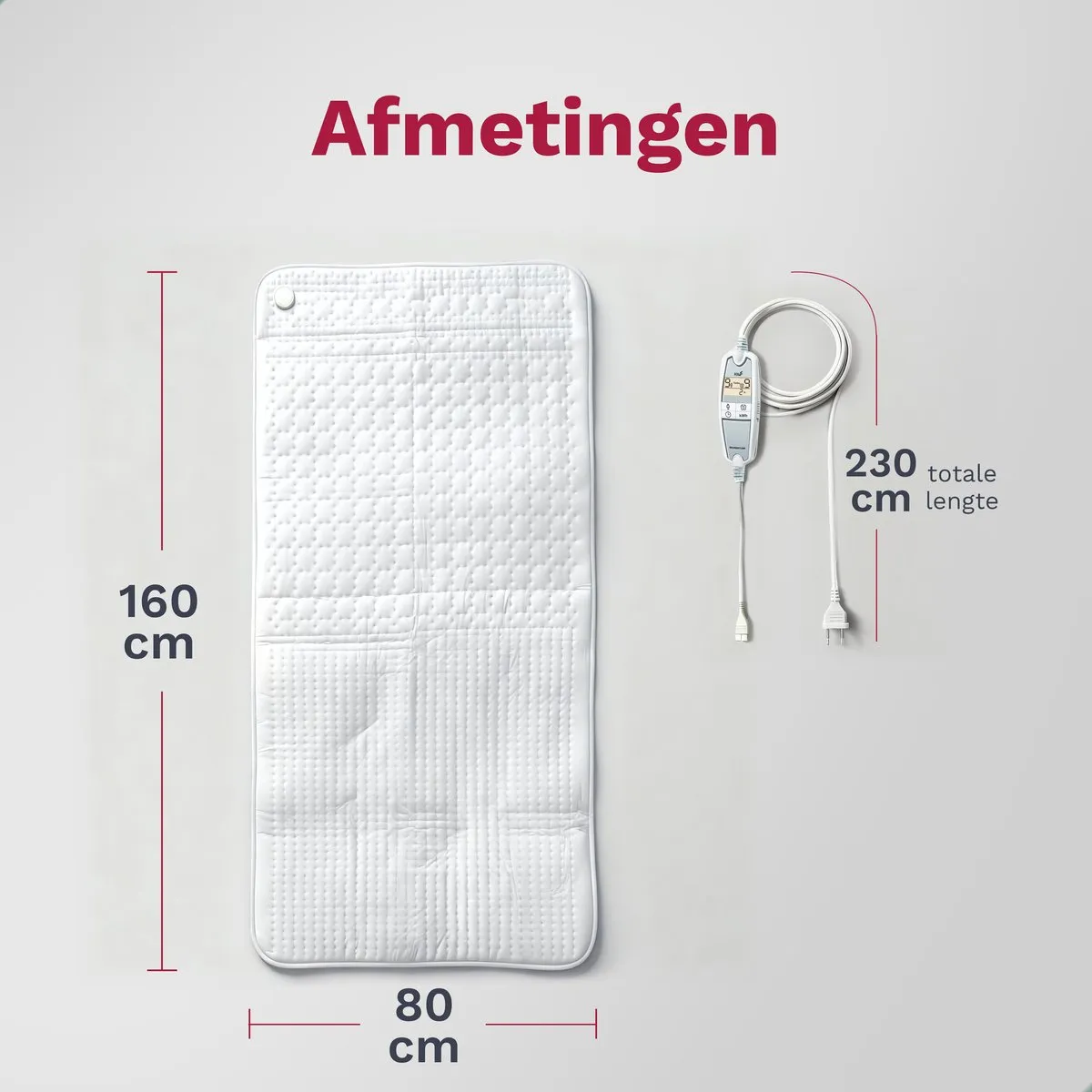 Inventum HN197V Elektrische Onderdeken 160x80cm - 9 Warmtestanden - Wit - afbeelding 6 van 6