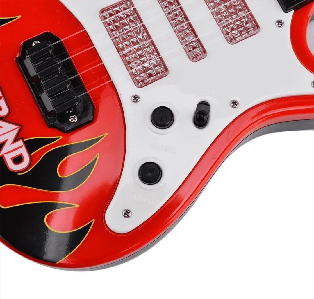 Jonotoys Rockband Gitaar 52cm - Rood/Zwart - afbeelding 4 van 6