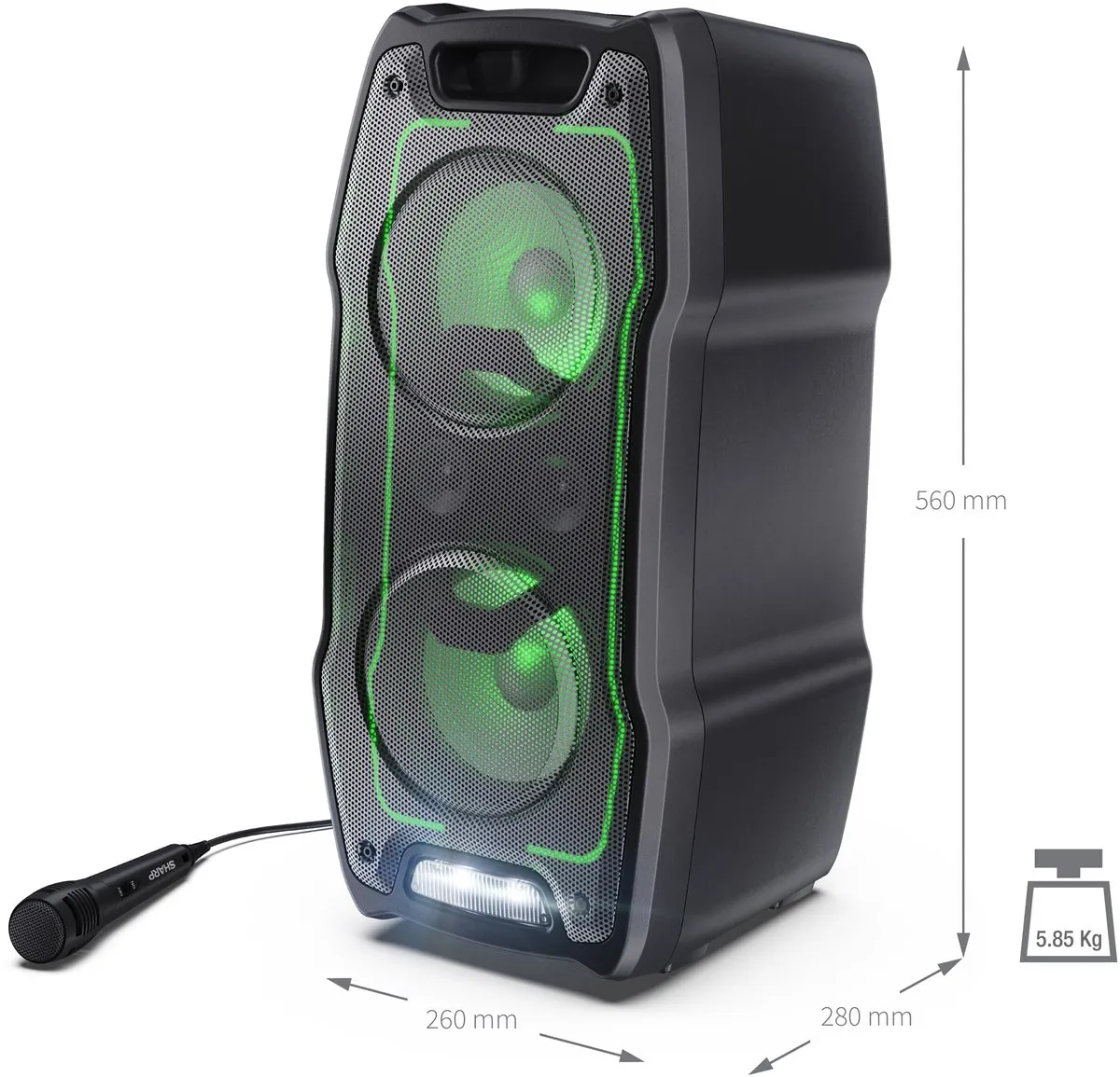 Sharp PS-931 XPARTY Party Speaker - 180W - Zwart