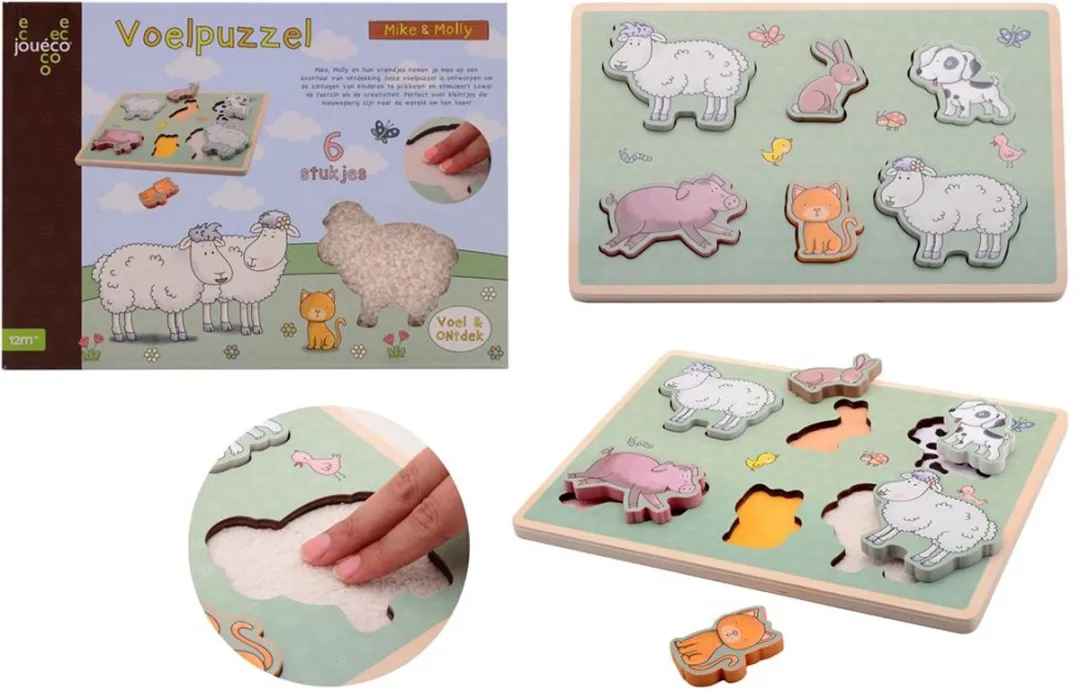 Johntoy Mike en Molly Dierenpuzzel 1000 Stuks - Multicolor