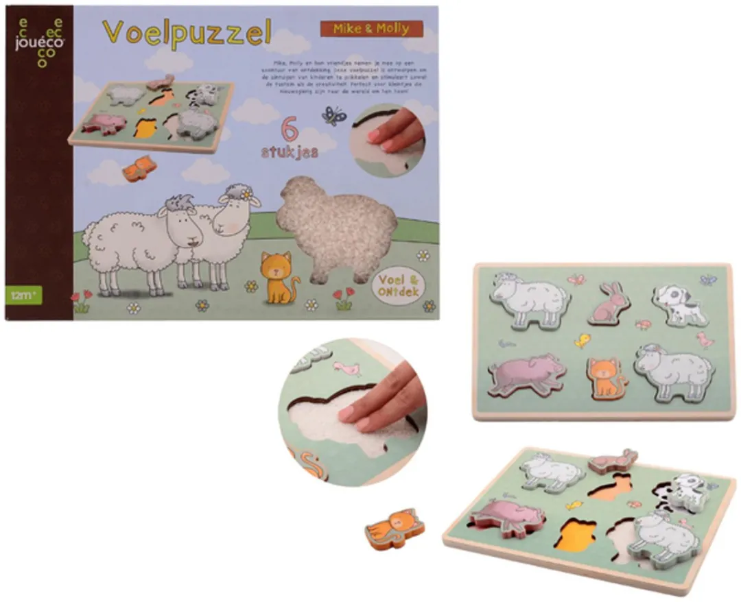 Johntoy Mike en Molly Dierenpuzzel 1000 Stuks - Multicolor