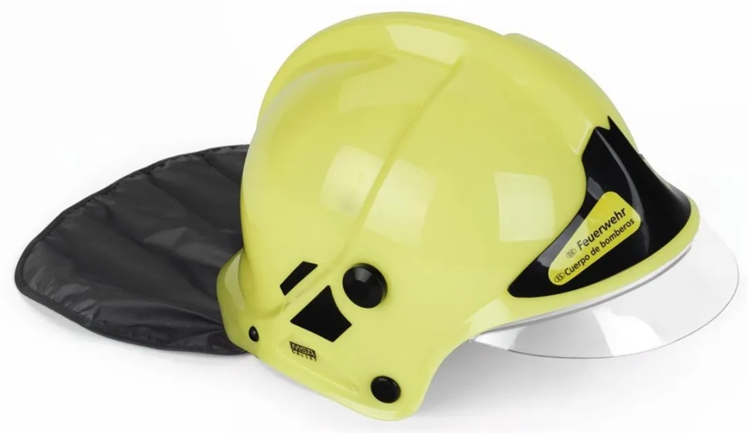 Klein Toys Brandweerhelm - Lichtgevend Geel/Zwart - 31x17,5x21cm