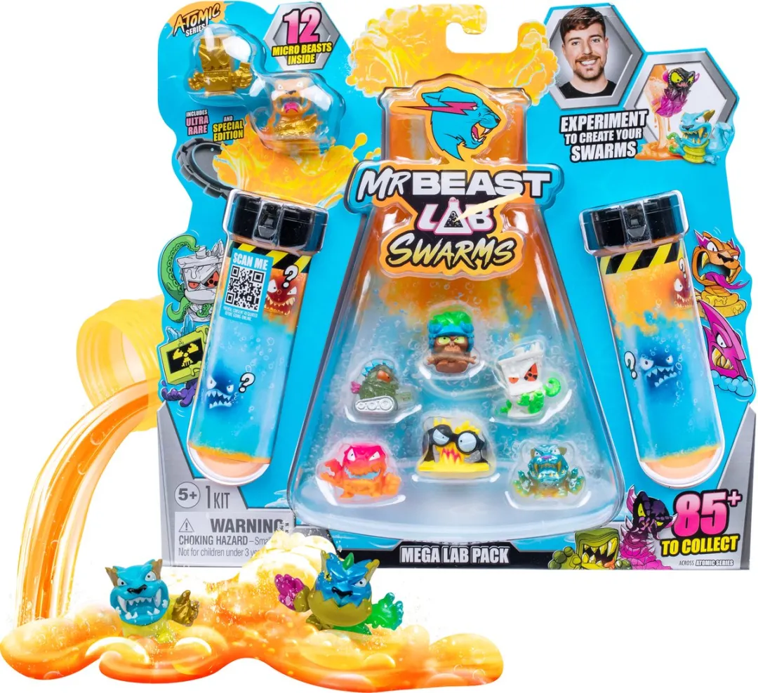 Moose Toys MrBeast Lab Swarms Atomic Serie 12-pack - 12 Stuks - Multikleur