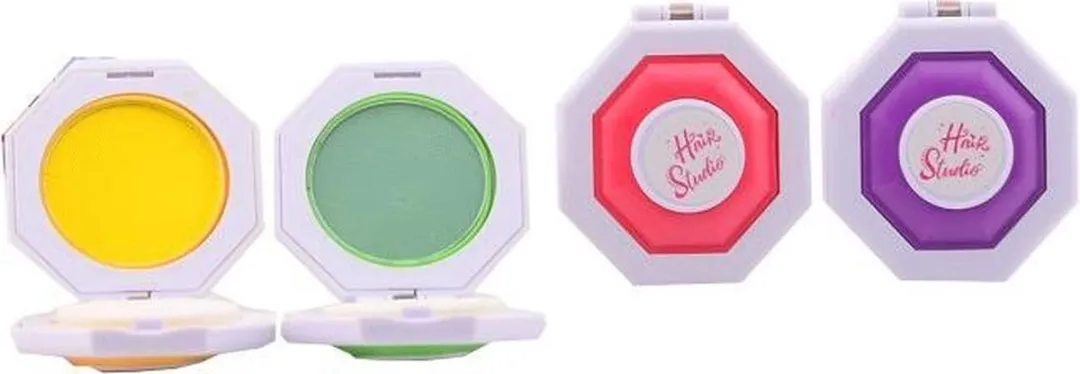 Johntoy Haarkrijt Set 4-delig - 30ml - Multicolor