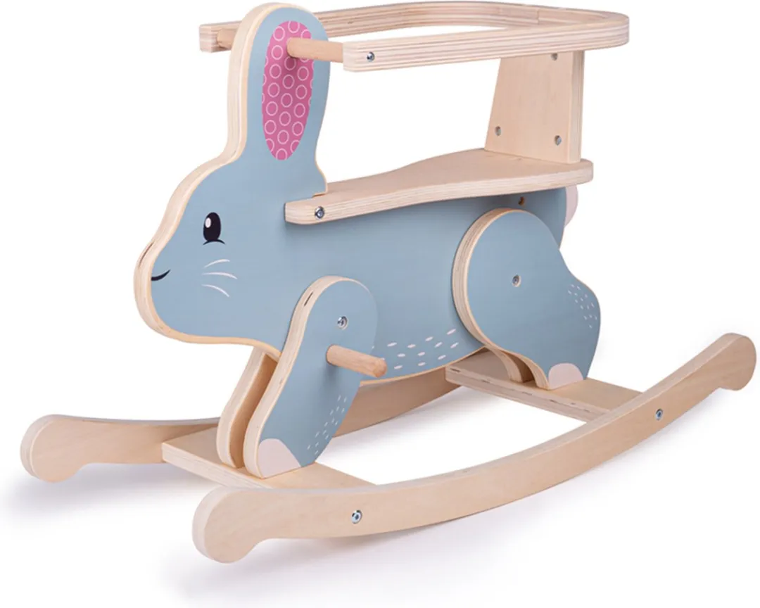 BIGJIGS Schommel Konijn FSC 100% - Multicolor