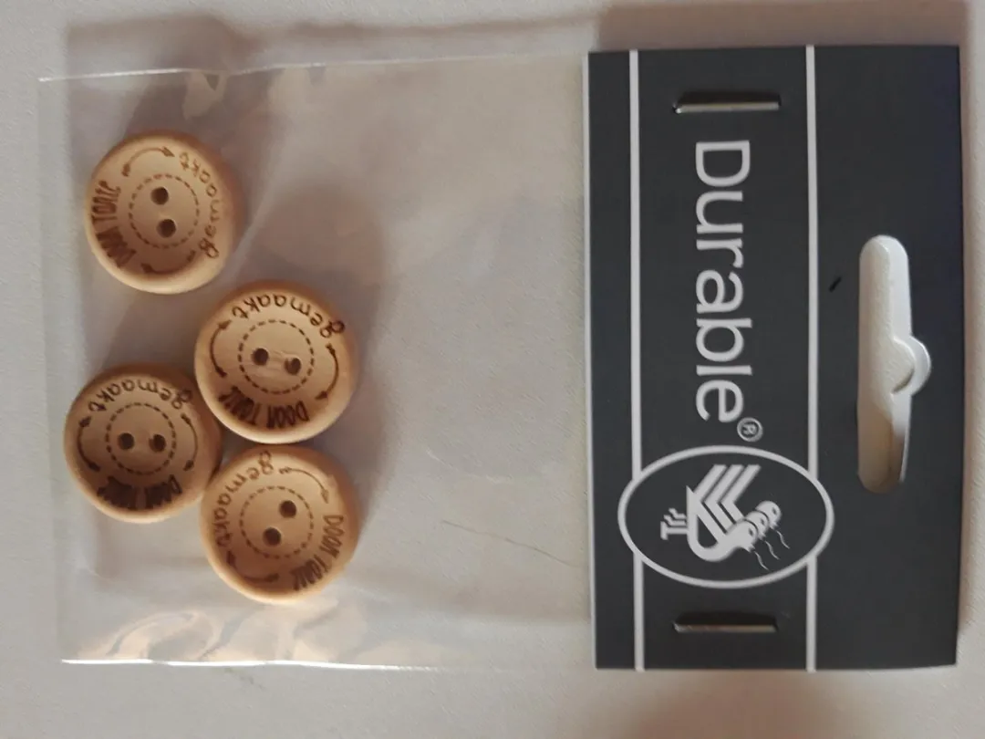 Durable Houten Knopen 20mm - 4 Stuks Eiken