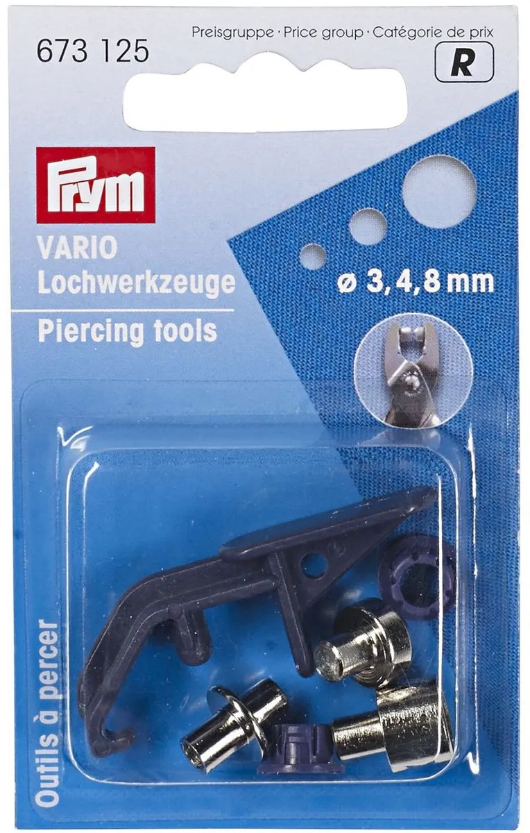 Prym Vario Ponsofset Ø 3/4/8mm - 3 Stuks - Uni