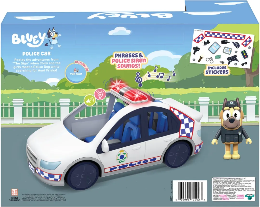 Moose Toys Bluey Politeauto Speelset MS19202 - Multikleur