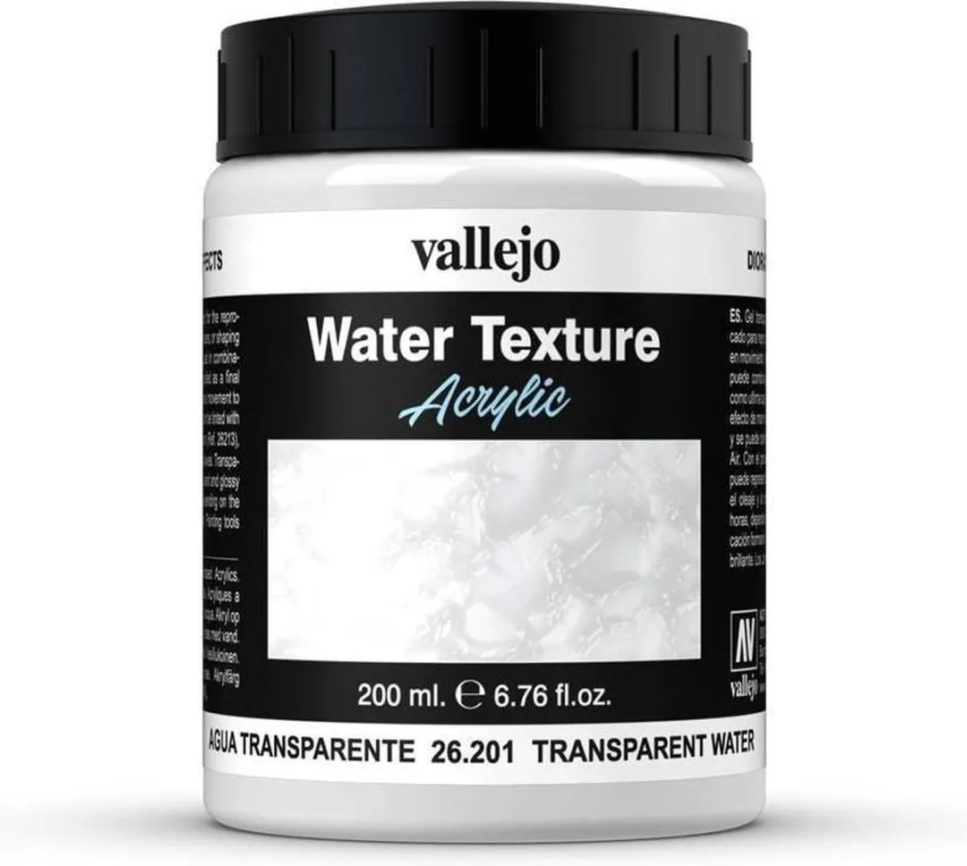 Vallejo Water Textures 26201 Effectenpotje - 200ml Transparant